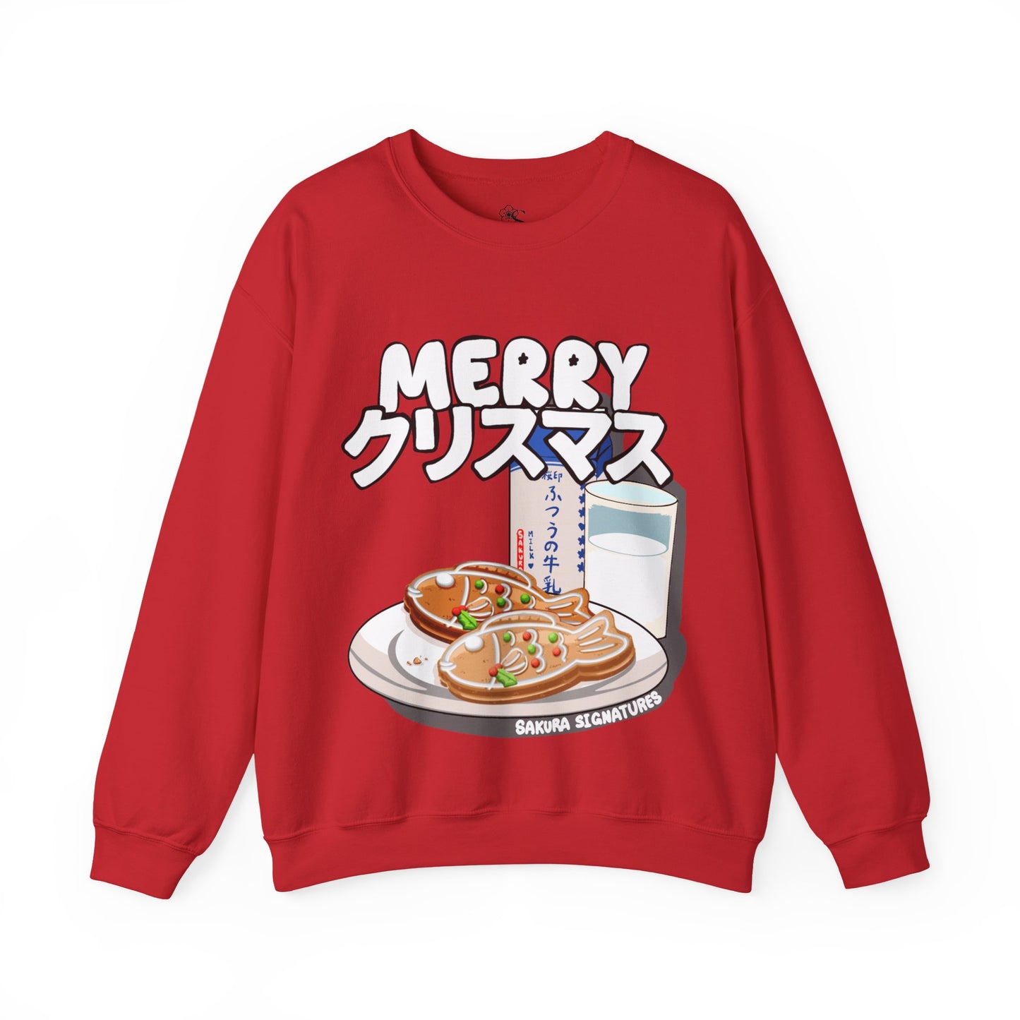 Japanese Christmas Sweatshirt (Taiyaki Gingerbread)