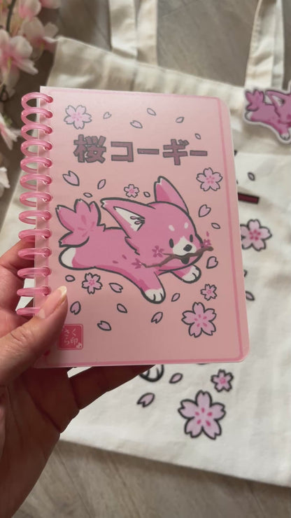 Sakura Corgi Notebook
